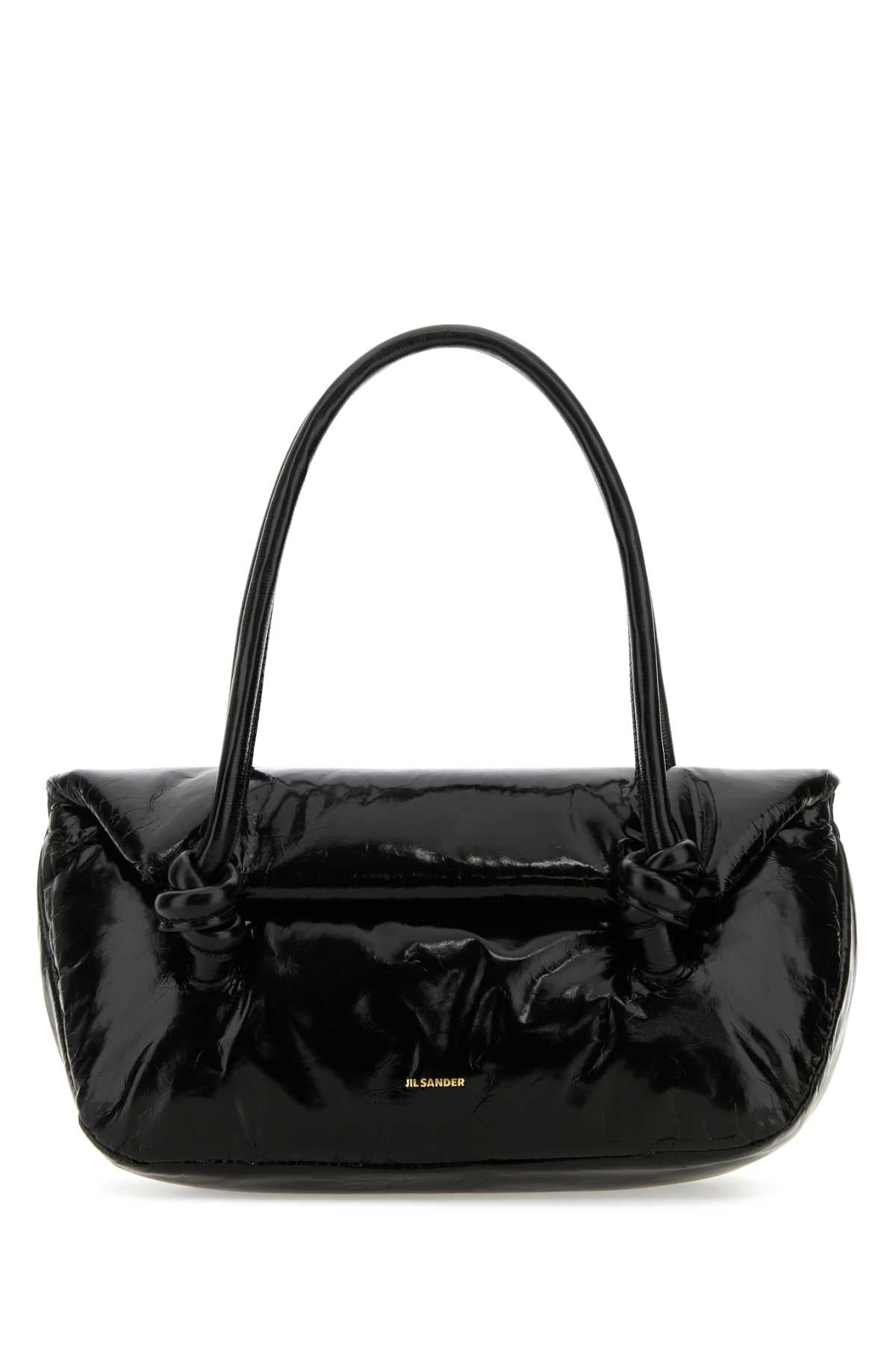 Jil Sander Women Black Leather Small Knot Handle Handbag JIL SANDER