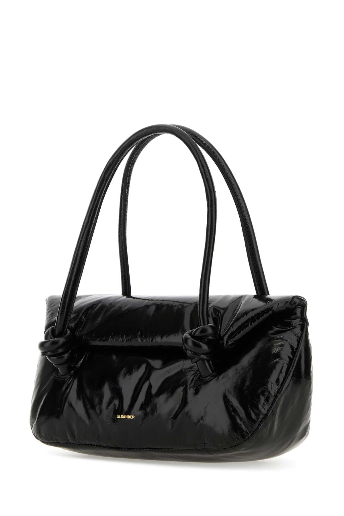 Jil Sander Women Black Leather Small Knot Handle Handbag JIL SANDER