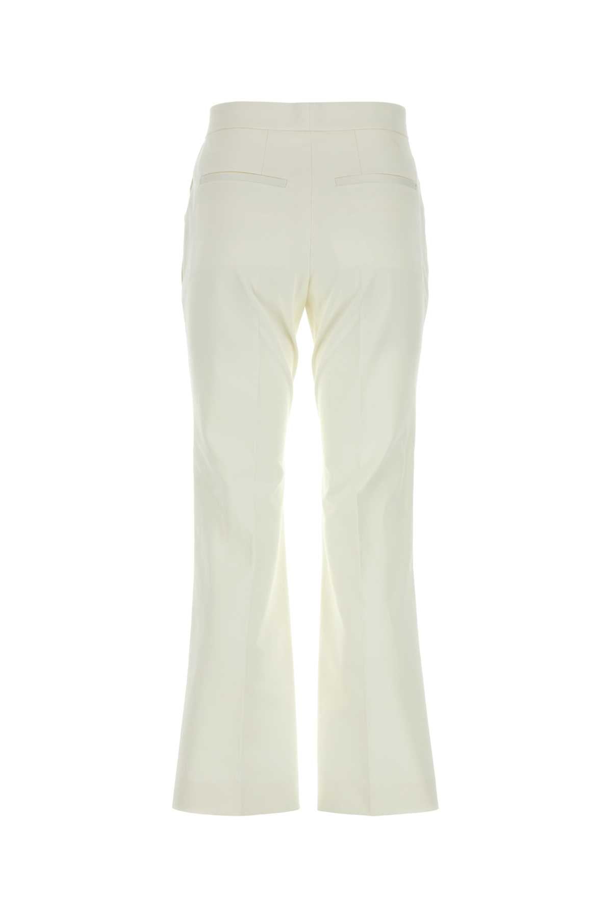 Jil Sander Women White Cotton Pant JIL SANDER