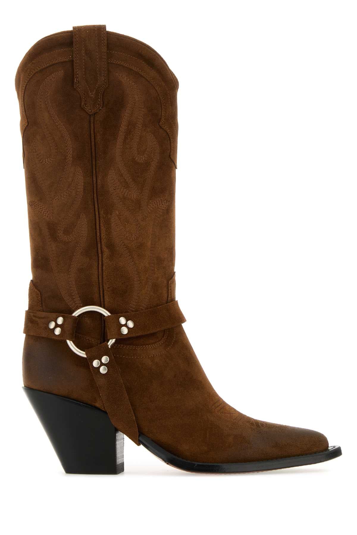 Sonora Women Brown Suede Santa Fe Belt Boots SONORA
