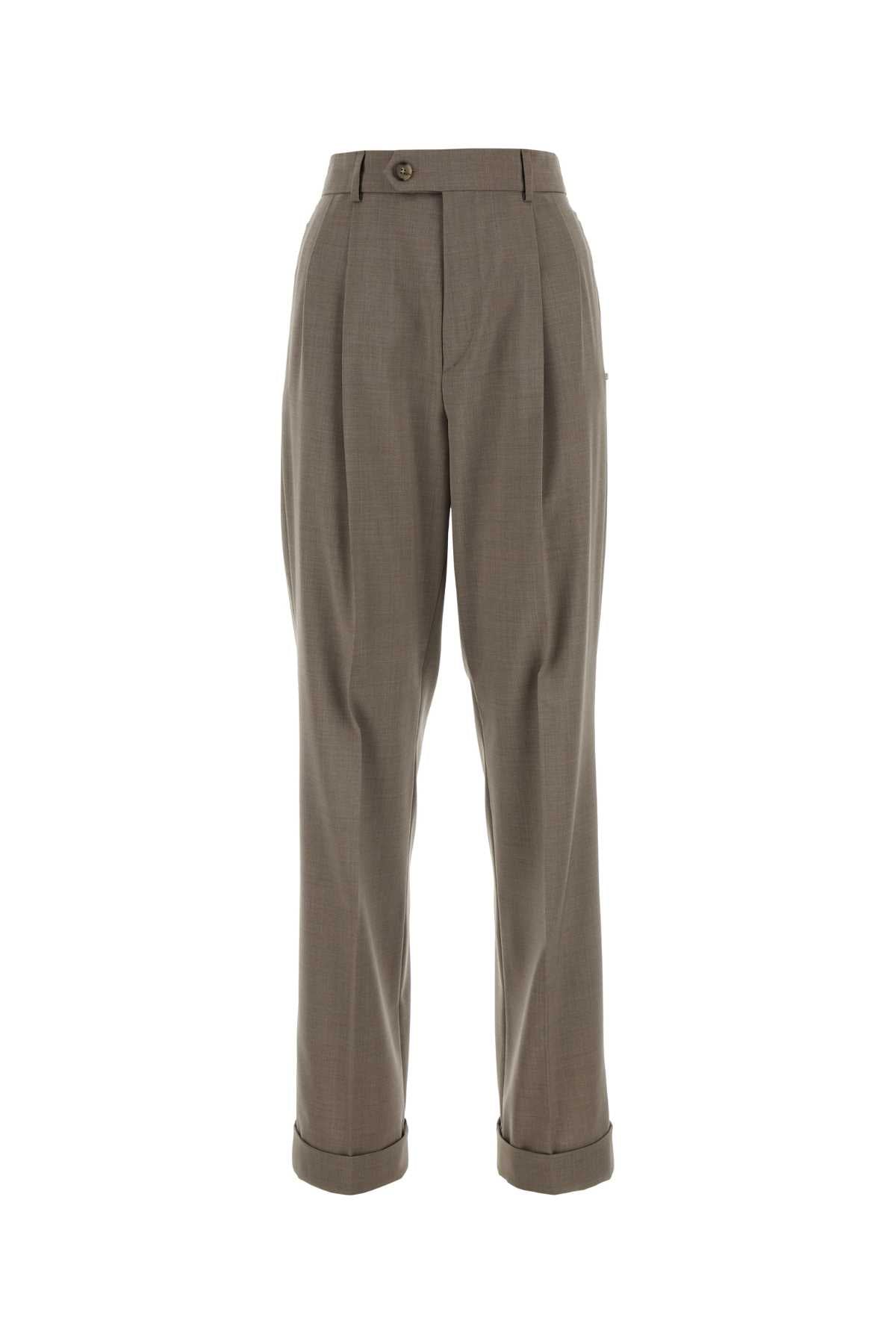 Sportmax Women Cappuccino Wool Ferito Pant SPORTMAX