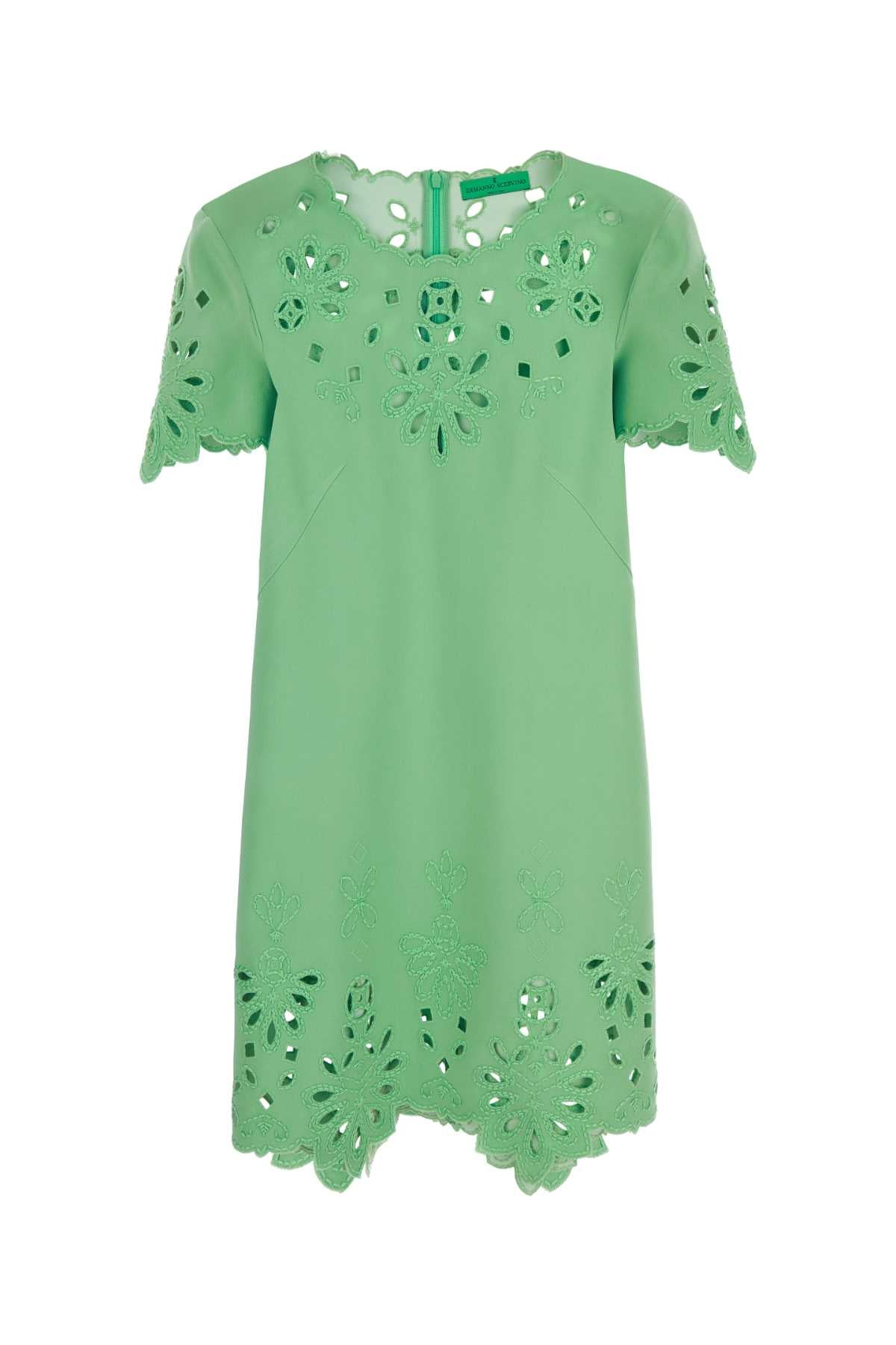 Ermanno Scervino Women Green Viscose Blend Dress ERMANO SCERVINO