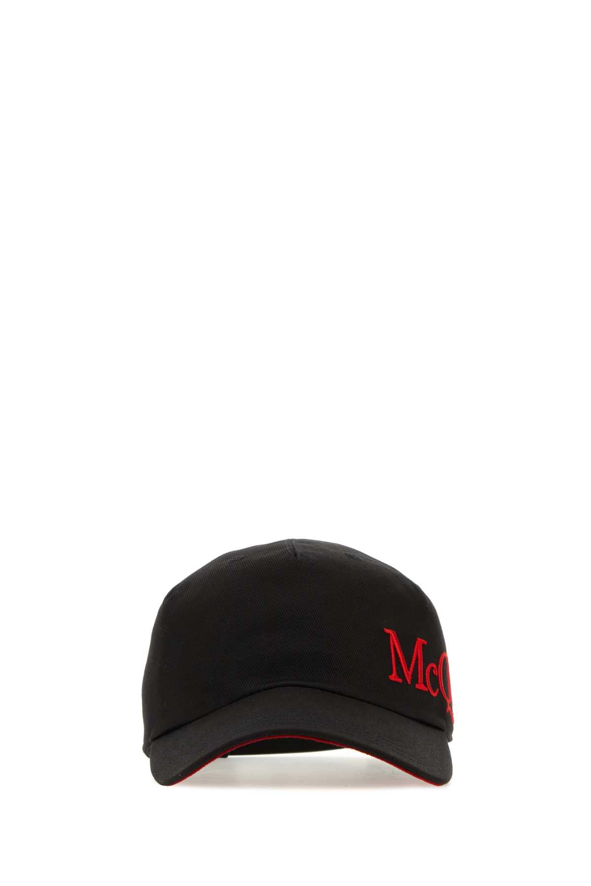 Alexander Mcqueen Men Black Cotton Baseball Hat ALEXANDER MCQUEEN