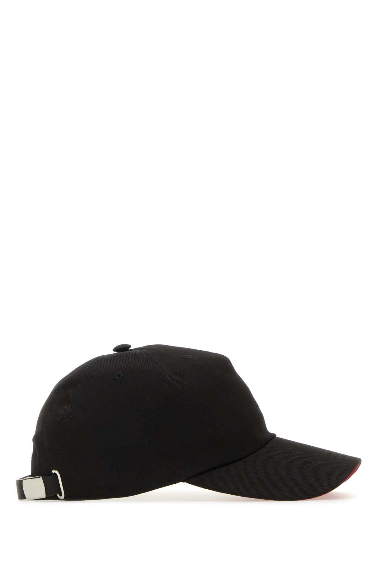 Alexander Mcqueen Men Black Cotton Baseball Hat ALEXANDER MCQUEEN