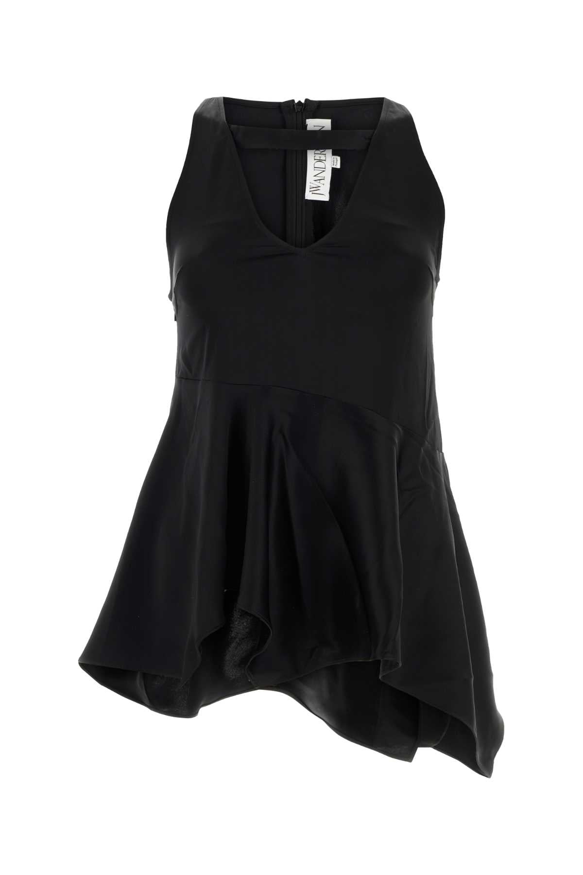 Jw Anderson Women Black Satin Top J.W. ANDERSON