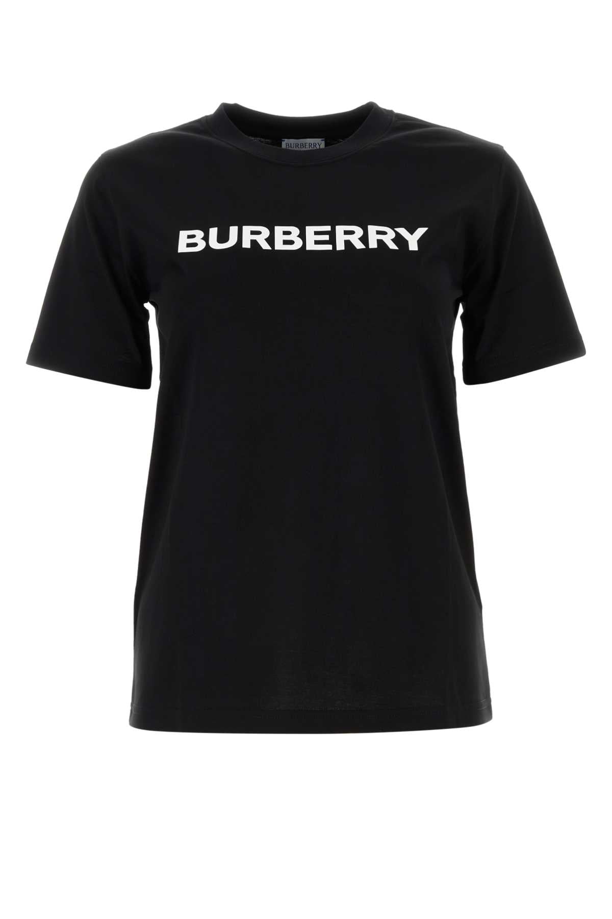 Burberry Women Black Cotton T-Shirt BURBERRY