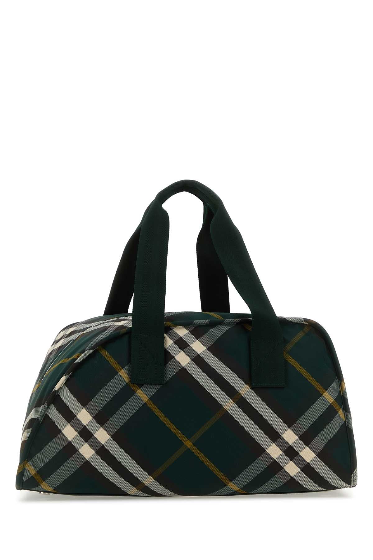 Burberry Men Printed Nylon Shield Travel Bag BURBERRY