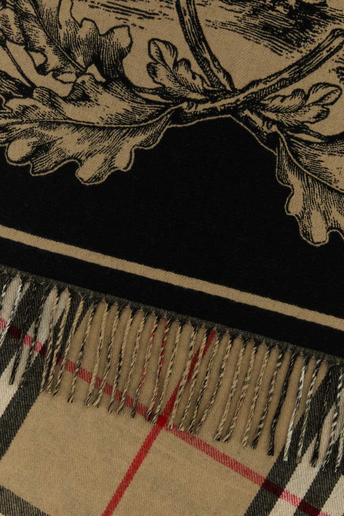 Burberry Unisex Embroidered Cashmere Scarf BURBERRY