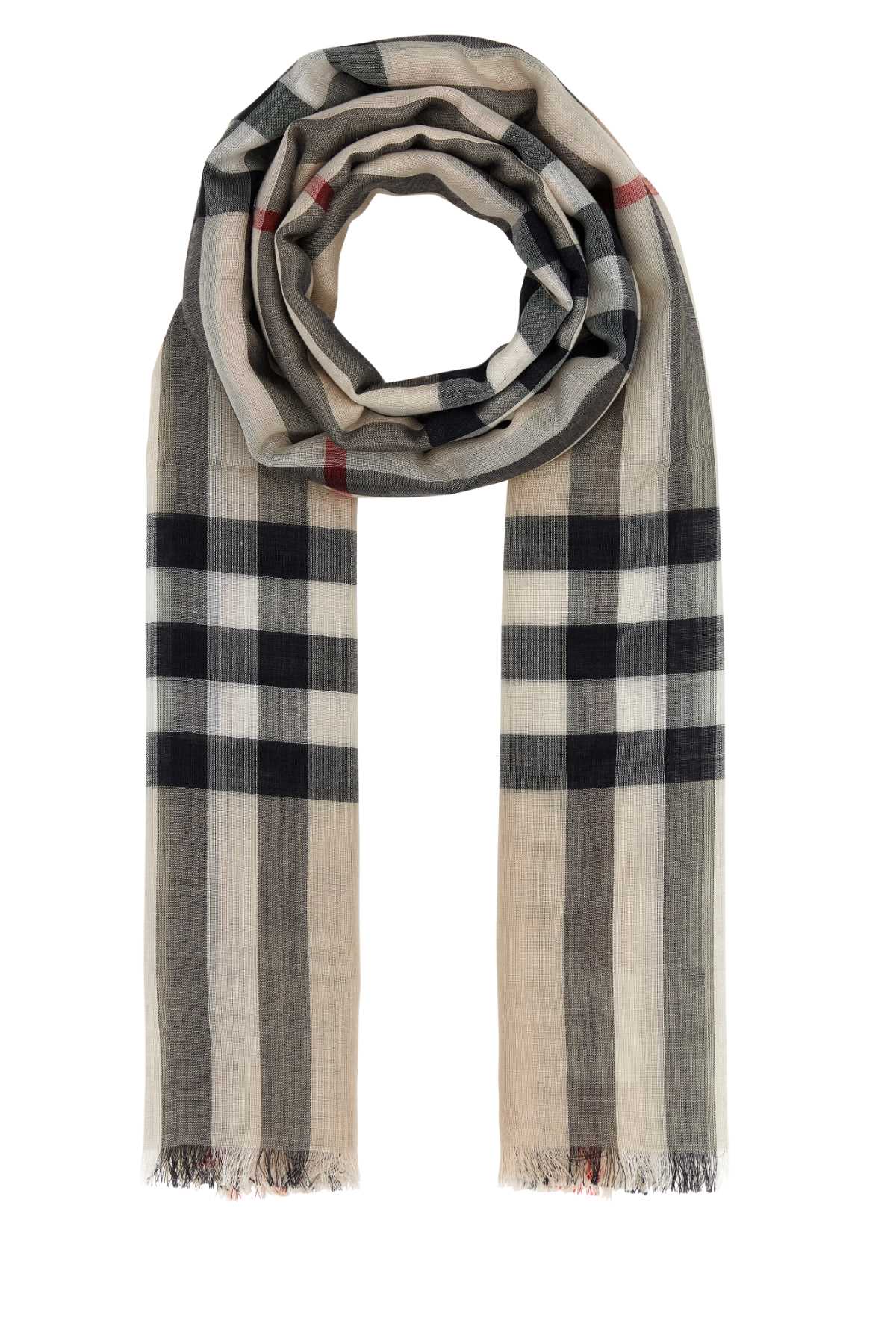 Burberry Unisex Embroidered Wool Blend Foulard BURBERRY