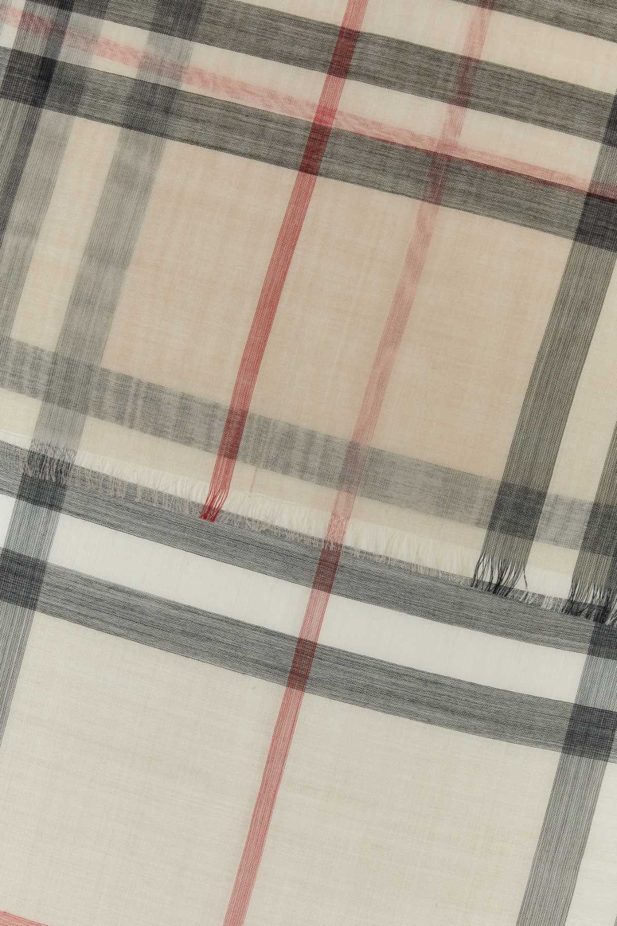 Burberry Unisex Embroidered Wool Blend Foulard BURBERRY