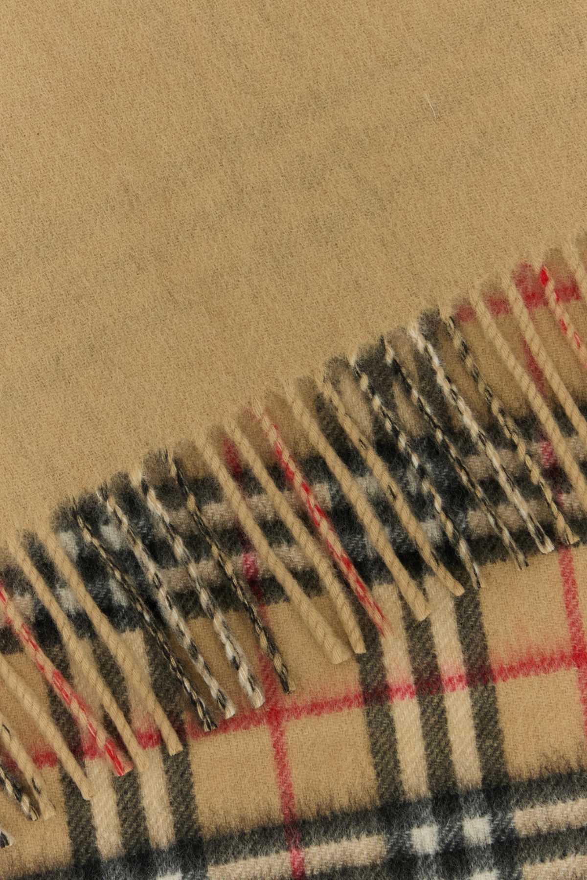 Burberry Unisex Beige Cashmere Reversible Scarf BURBERRY