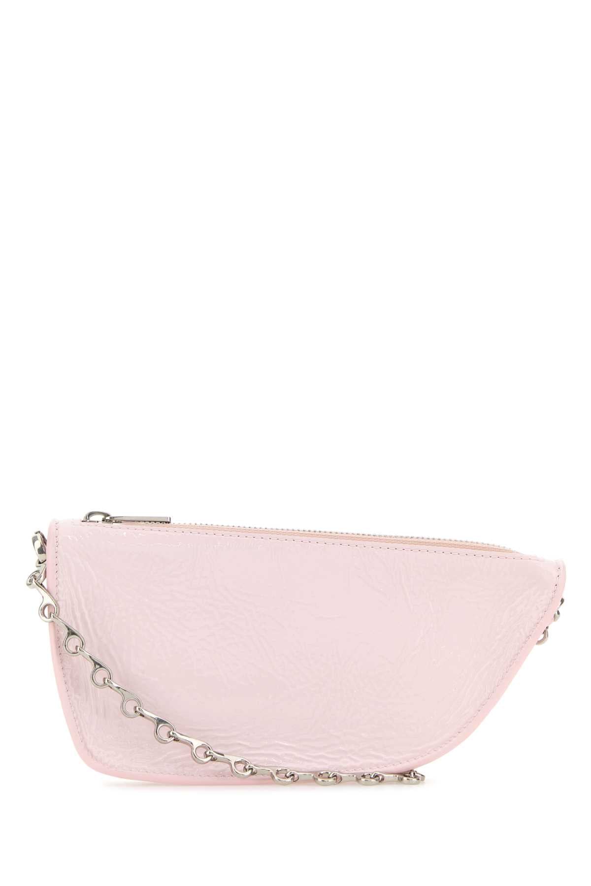 Burberry Women Pastel Pink Leather Micro Shield Shoulder Bag BURBERRY