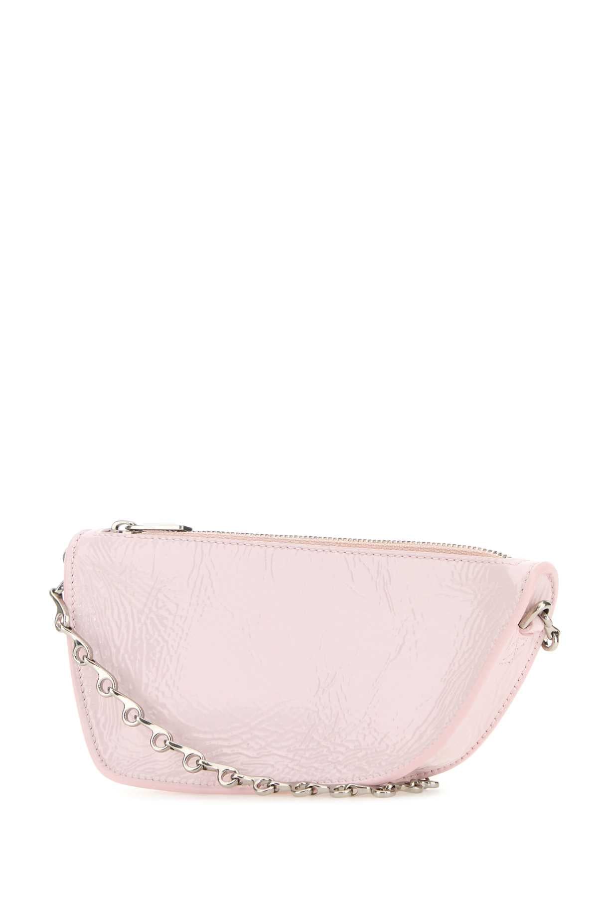 Burberry Women Pastel Pink Leather Micro Shield Shoulder Bag BURBERRY
