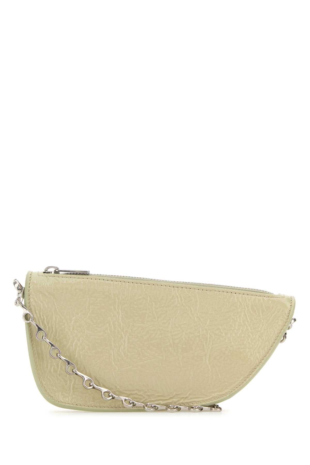 Burberry Women Pastel Green Leather Micro Shield Crossbody Bag BURBERRY