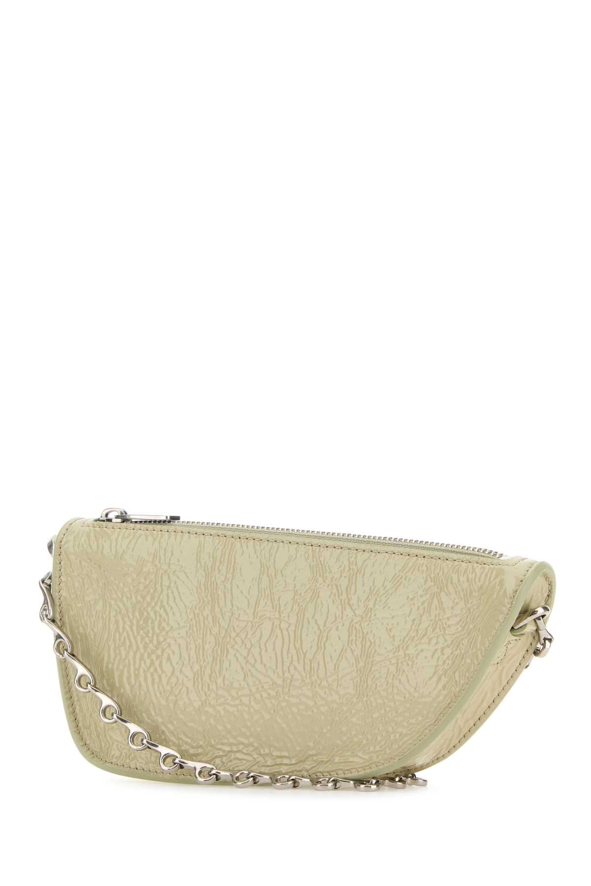 Burberry Women Pastel Green Leather Micro Shield Crossbody Bag BURBERRY