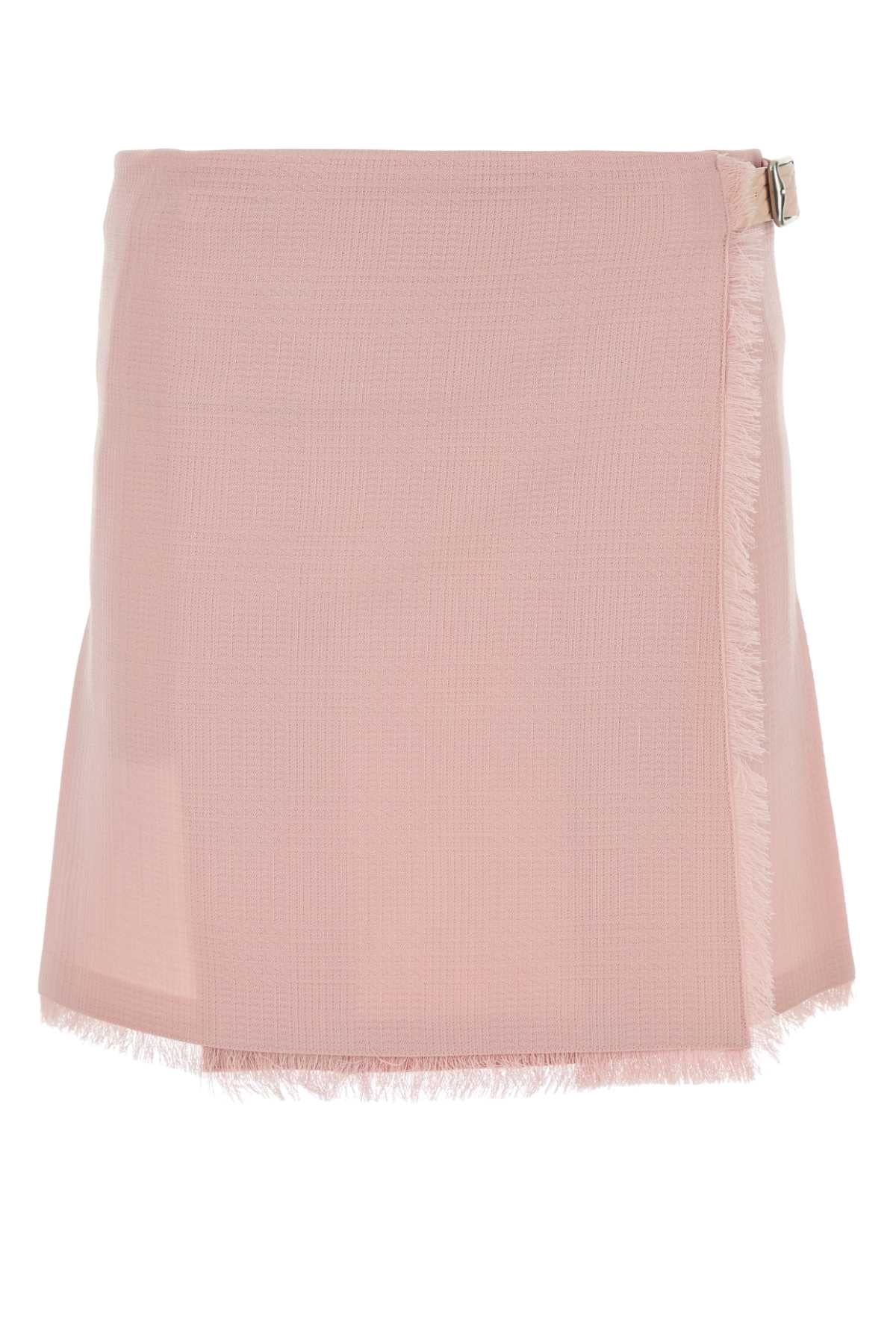 Burberry Women Pink Wool Mini Skirt BURBERRY