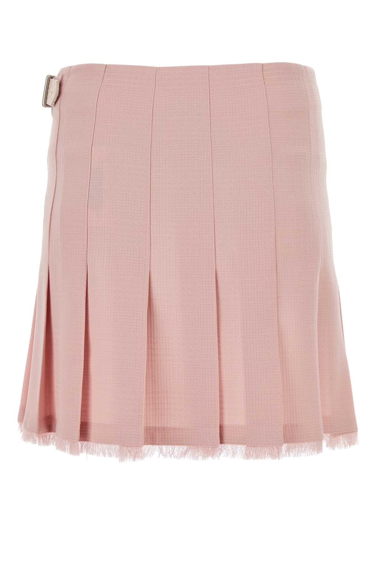 Burberry Women Pink Wool Mini Skirt BURBERRY