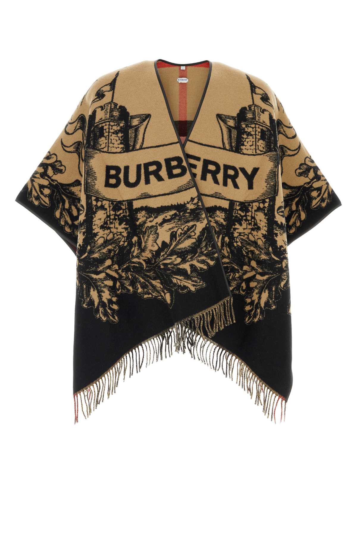 Burberry Unisex Embroidered Wool Reversible Cape BURBERRY