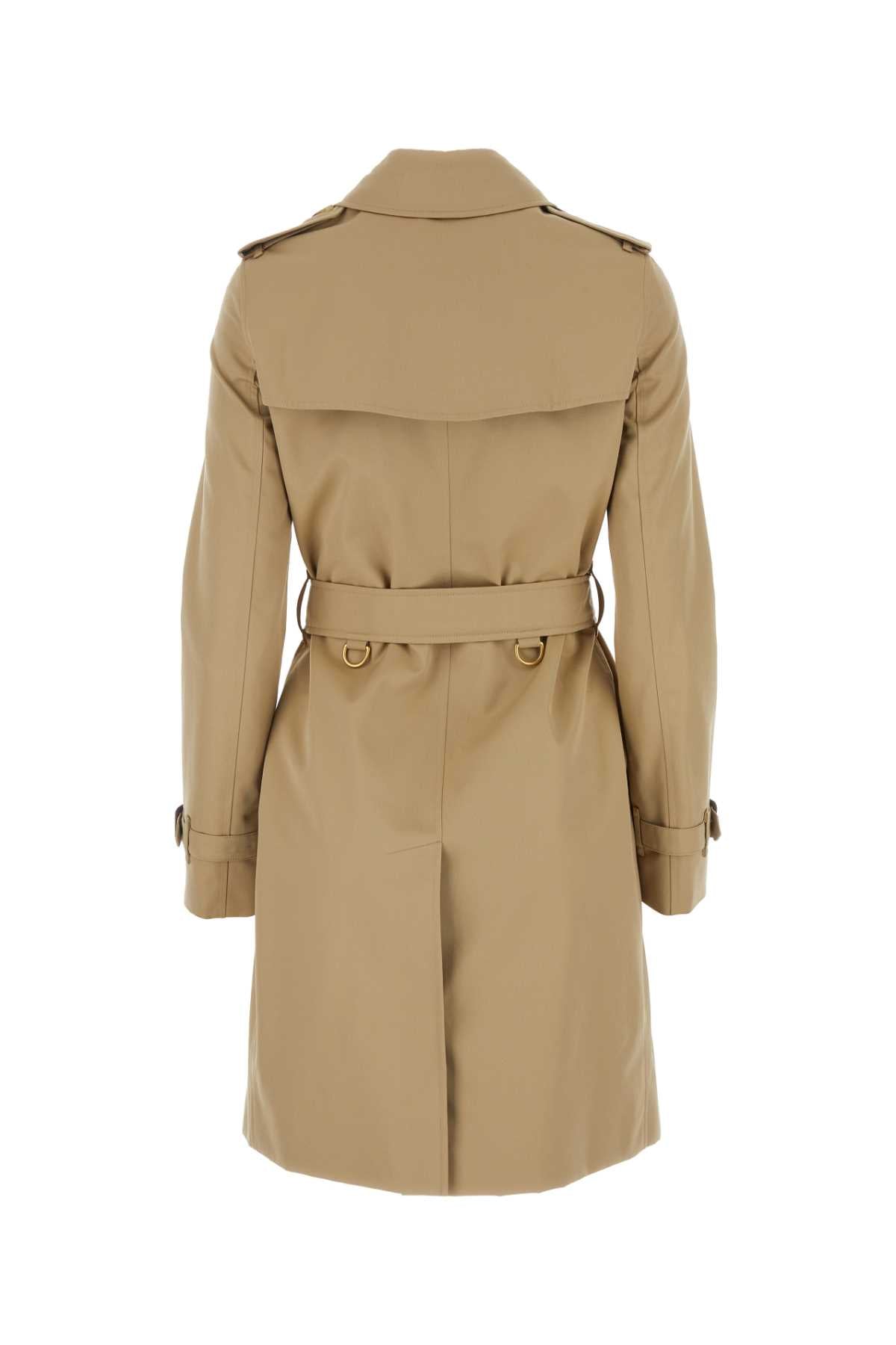 Burberry Women Beige Cotton Trench Coat BURBERRY