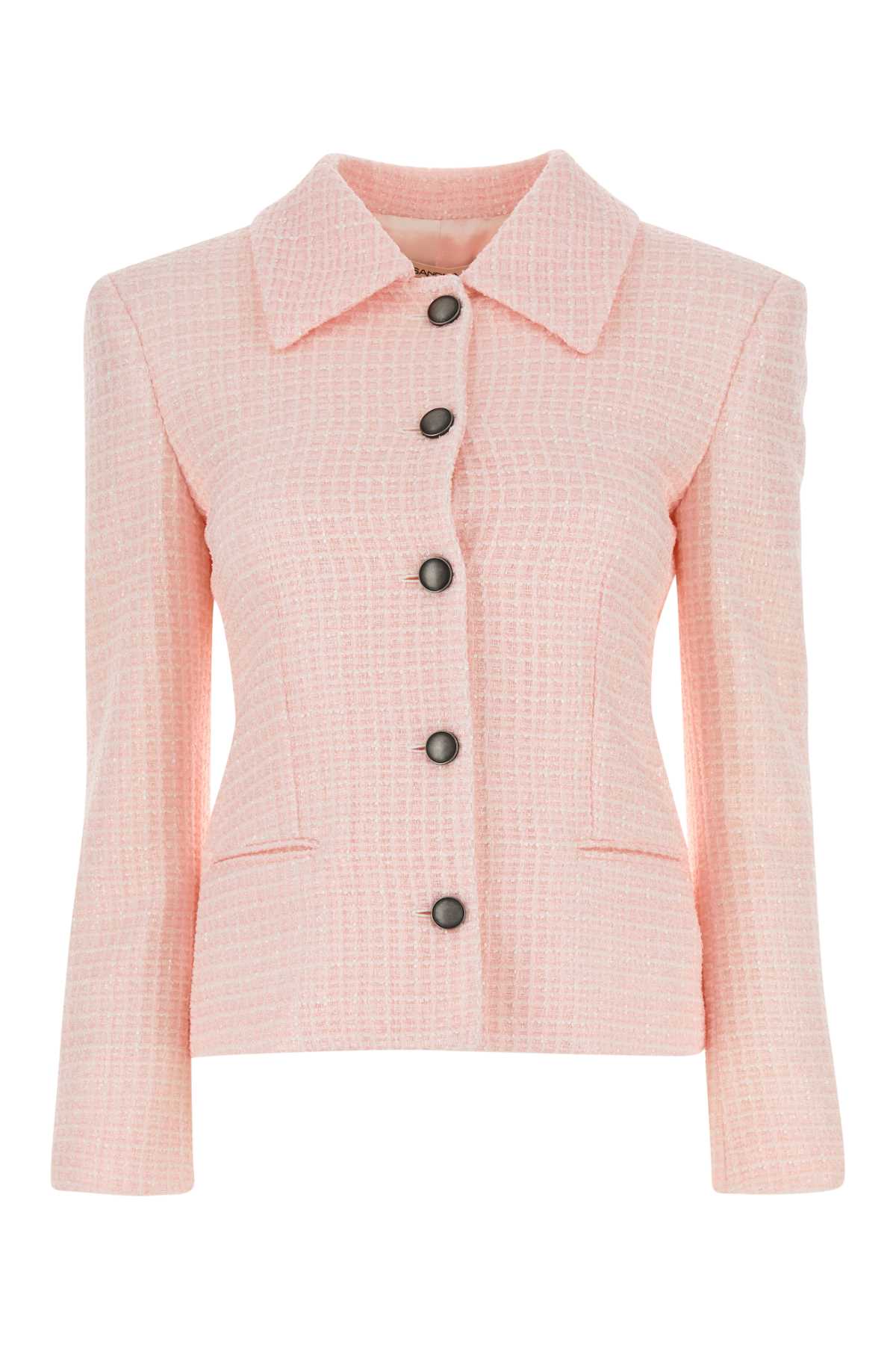Alessandra Rich Women Light Pink Tweed Blazer ALESSANDRA RICH