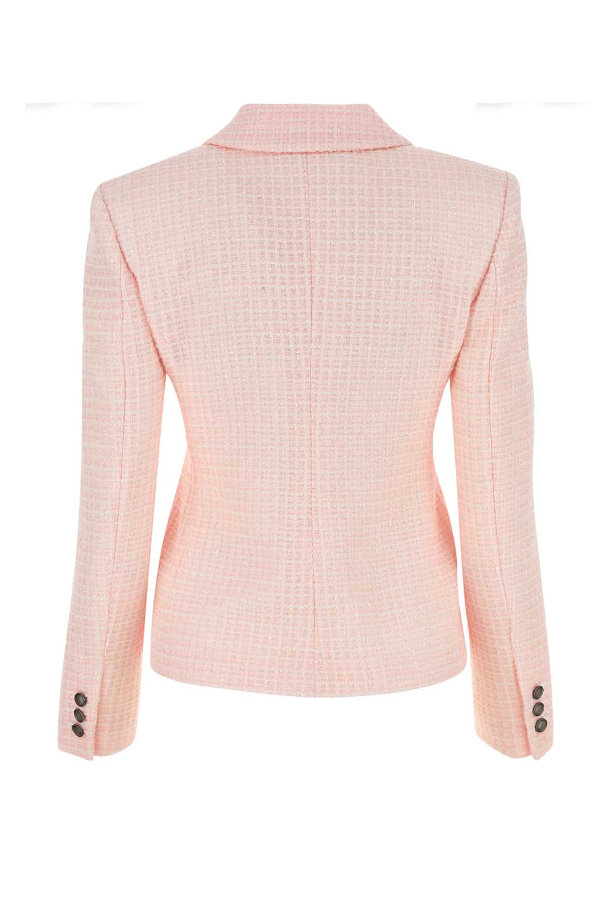 Alessandra Rich Women Light Pink Tweed Blazer ALESSANDRA RICH