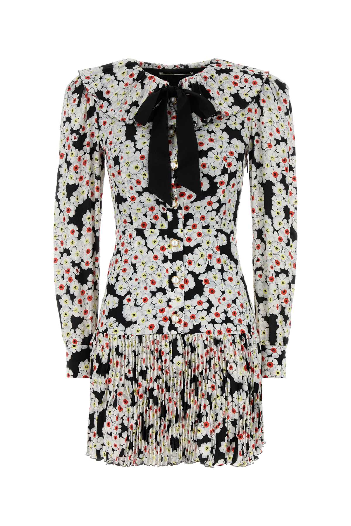 Alessandra Rich Women Printed Silk Mini Dress ALESSANDRA RICH