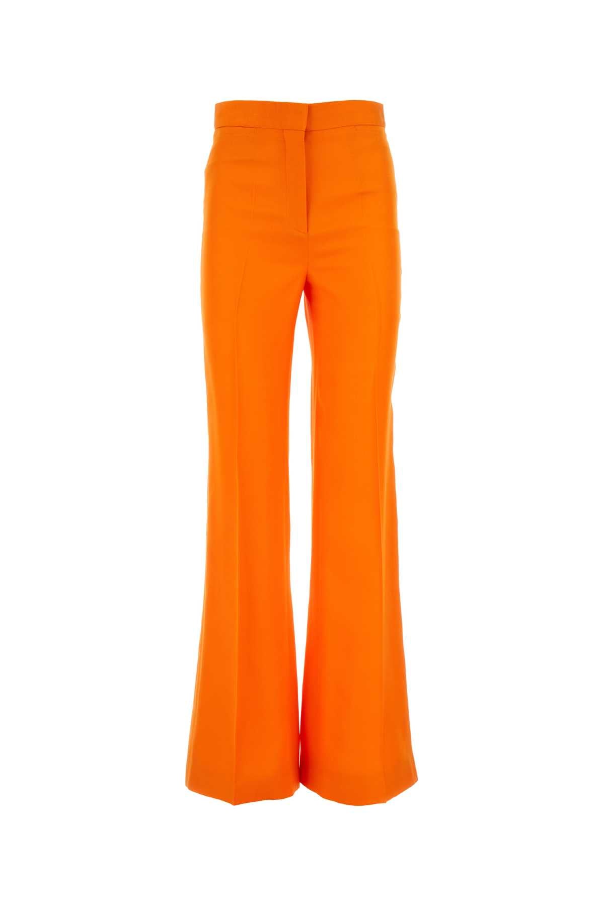 Stella Mccartney Women Fluo Orange Viscose Wide-Leg Pant STELLA MCCARTNEY