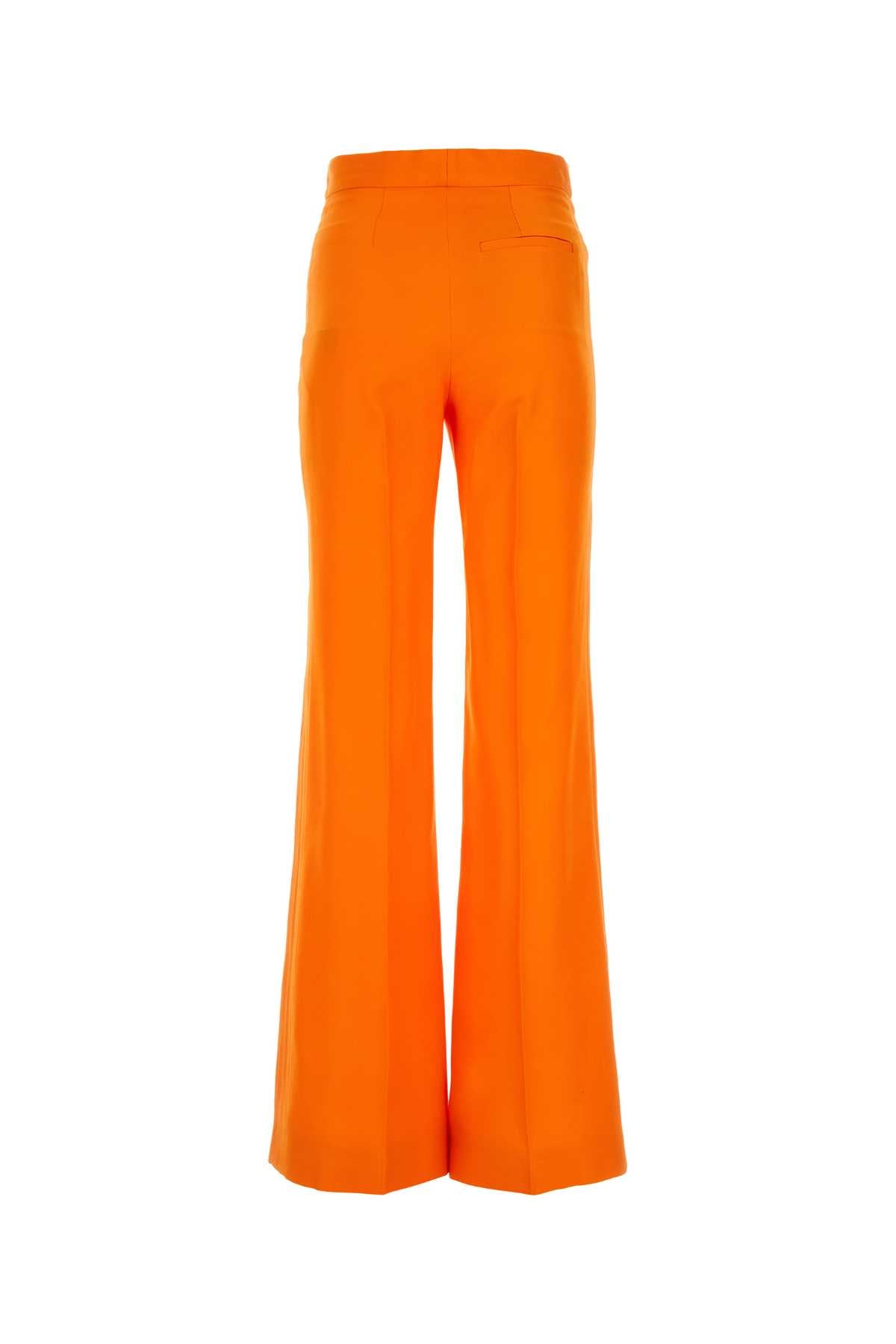 Stella Mccartney Women Fluo Orange Viscose Wide-Leg Pant STELLA MCCARTNEY