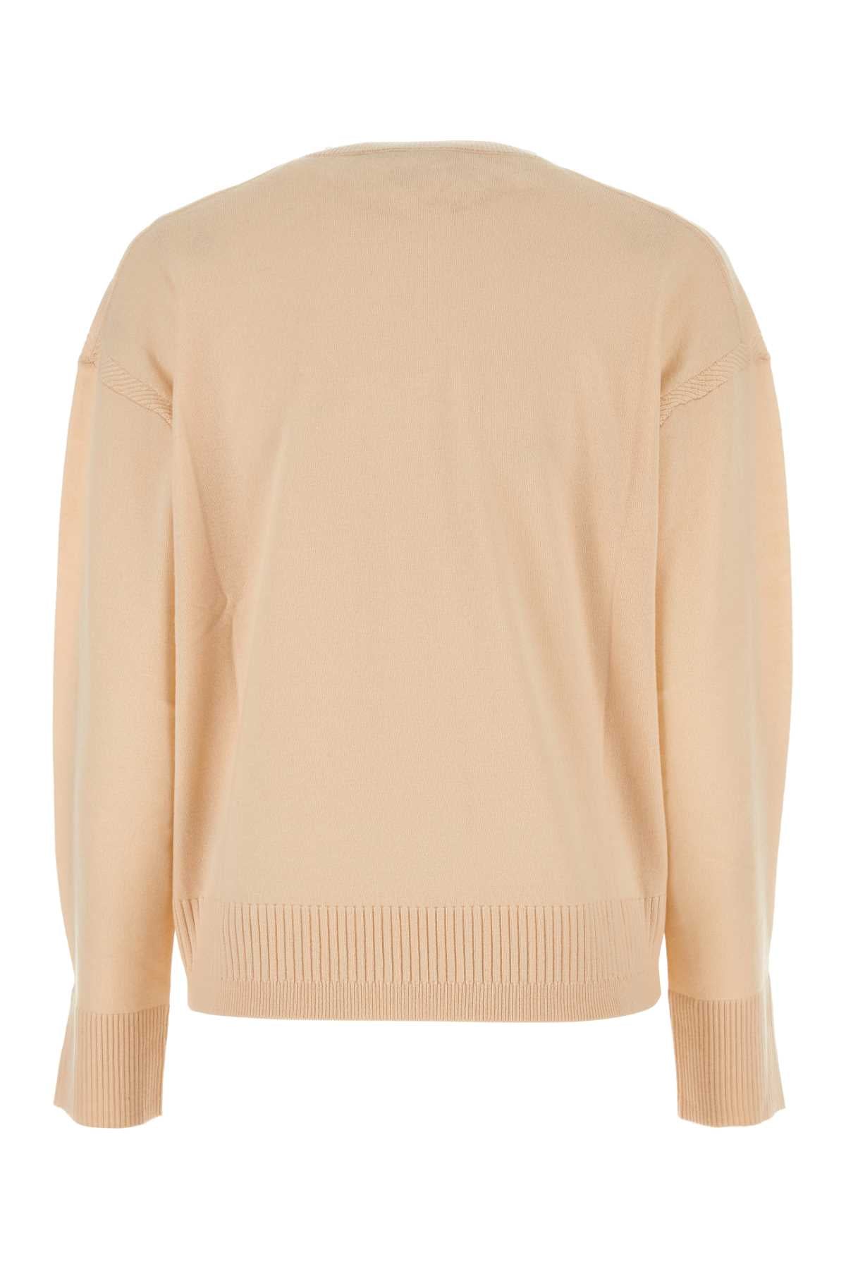 Stella Mccartney Women Skin Pink Wool Oversize Sweater STELLA MCCARTNEY