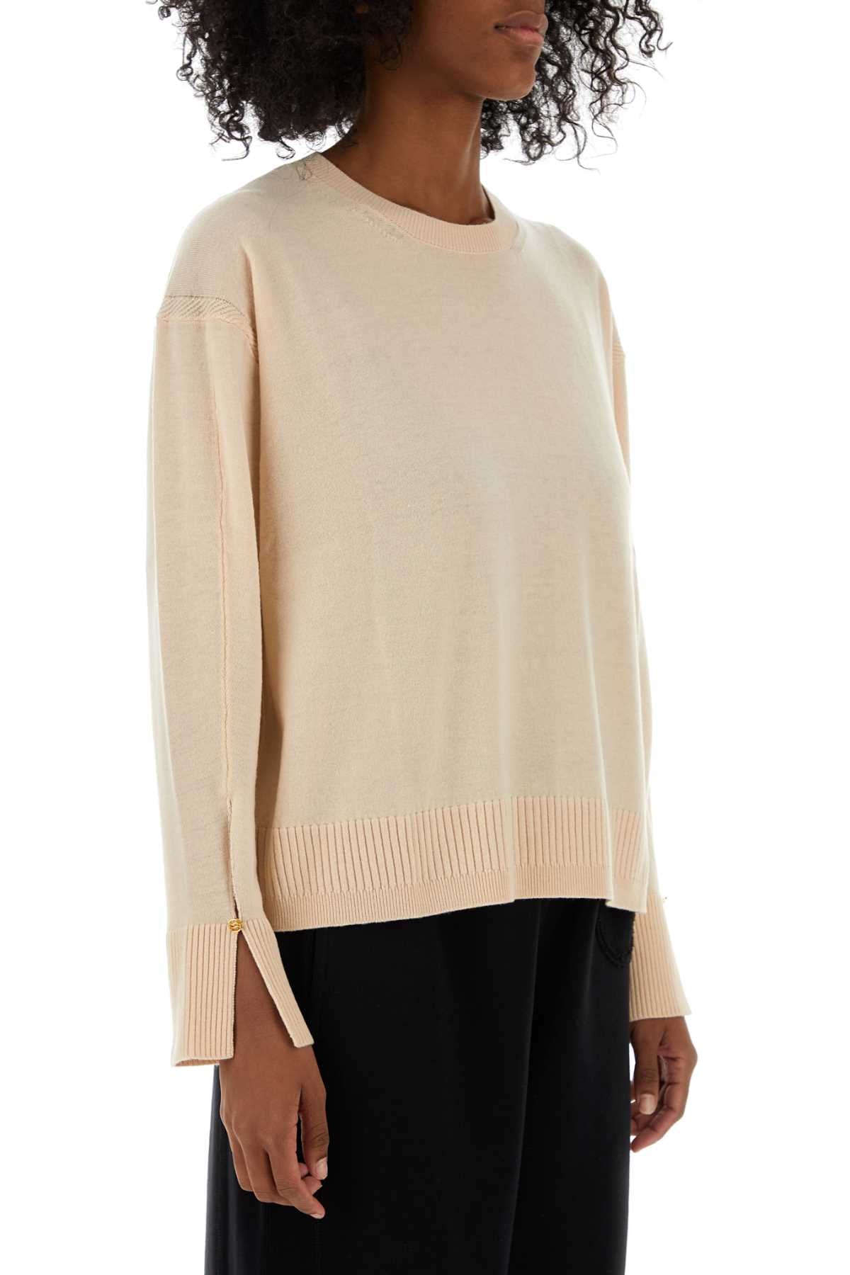 Stella Mccartney Women Skin Pink Wool Oversize Sweater STELLA MCCARTNEY