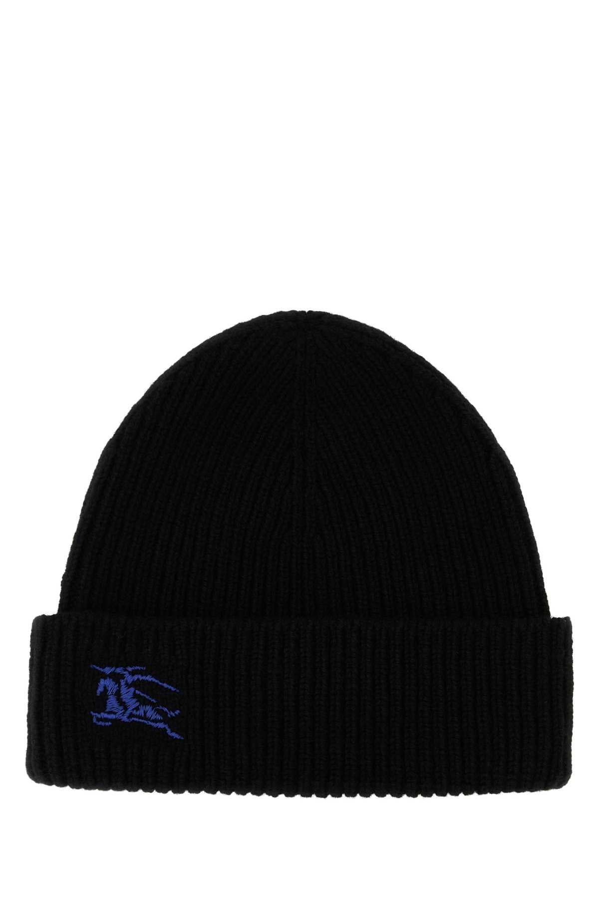 Burberry Women Black Cashmere Beanie Hat BURBERRY