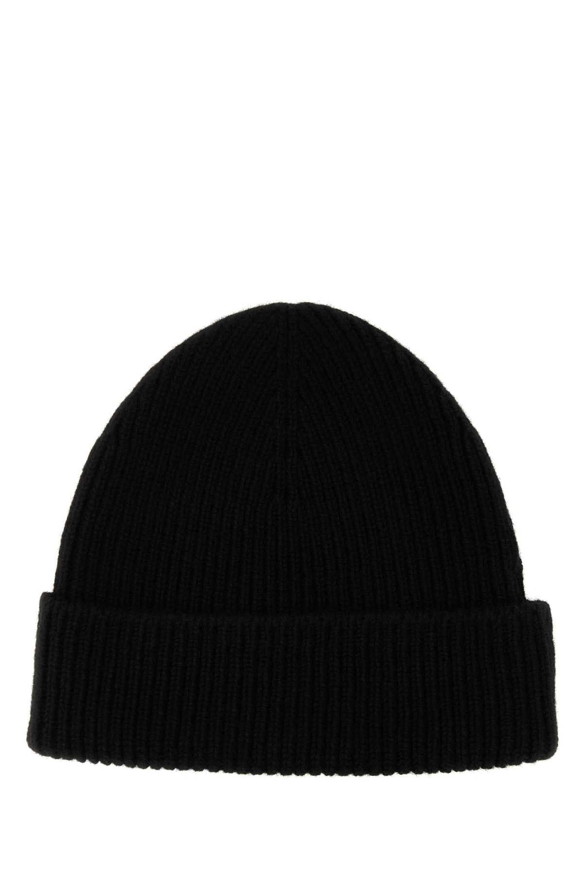 Burberry Women Black Cashmere Beanie Hat BURBERRY