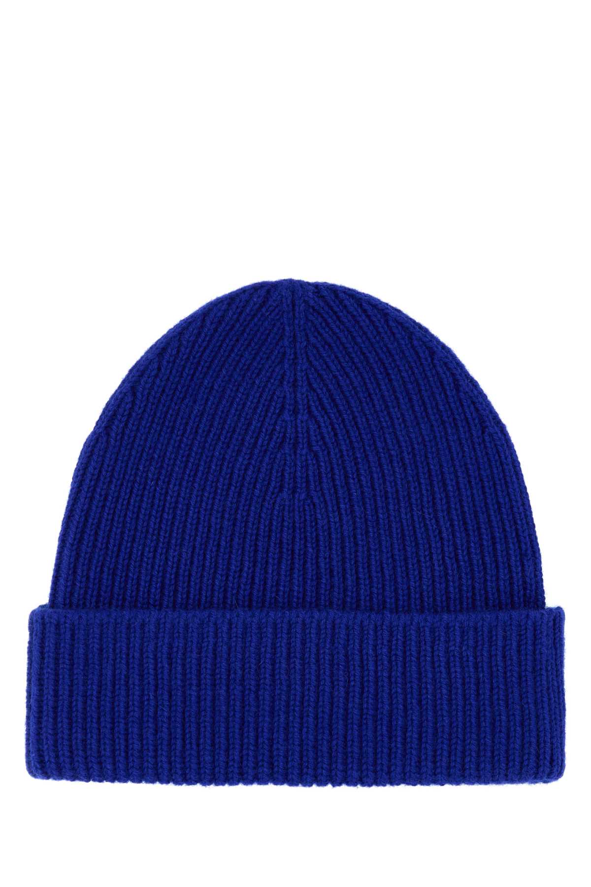 Burberry Women Electric Blue Cashmere Beanie Hat BURBERRY