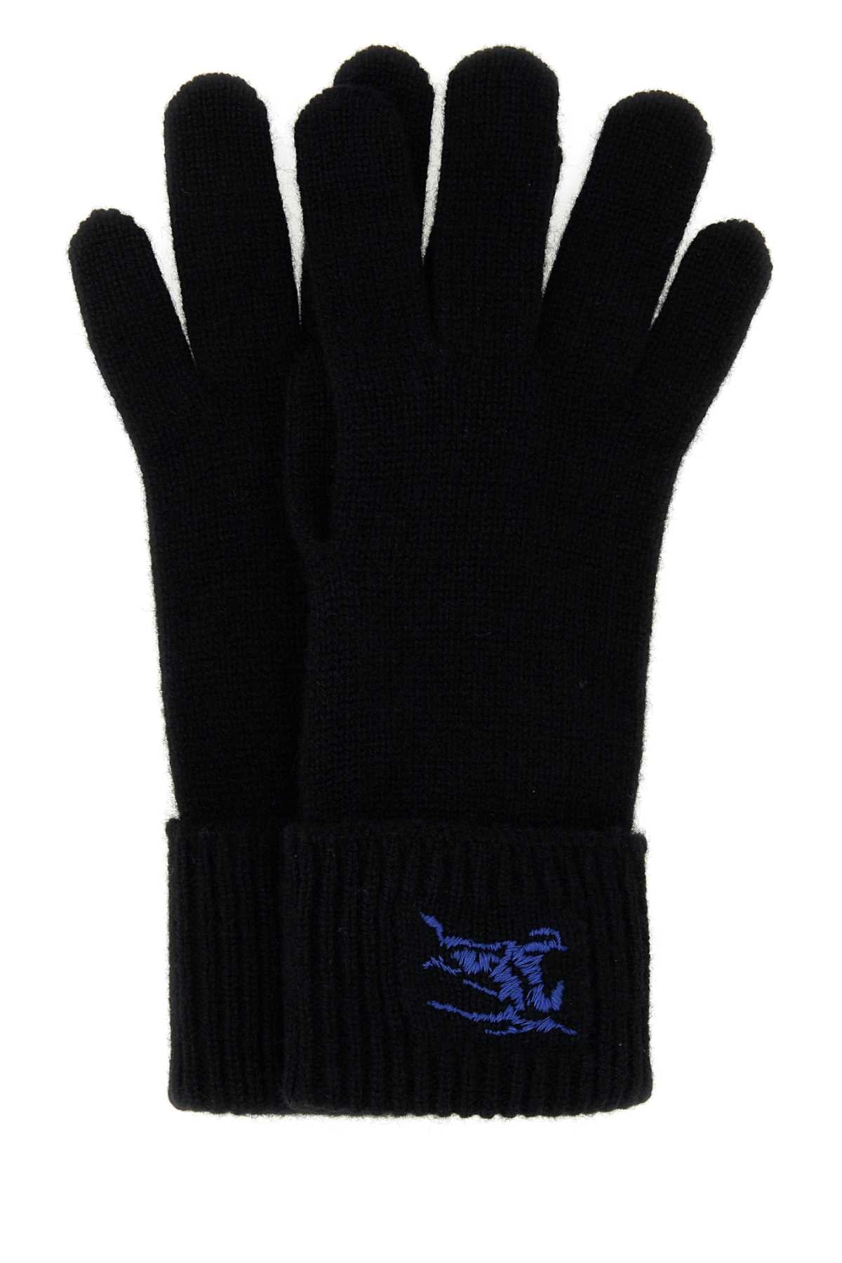 Burberry Women Black Cashmere Blend Gloves BURBERRY