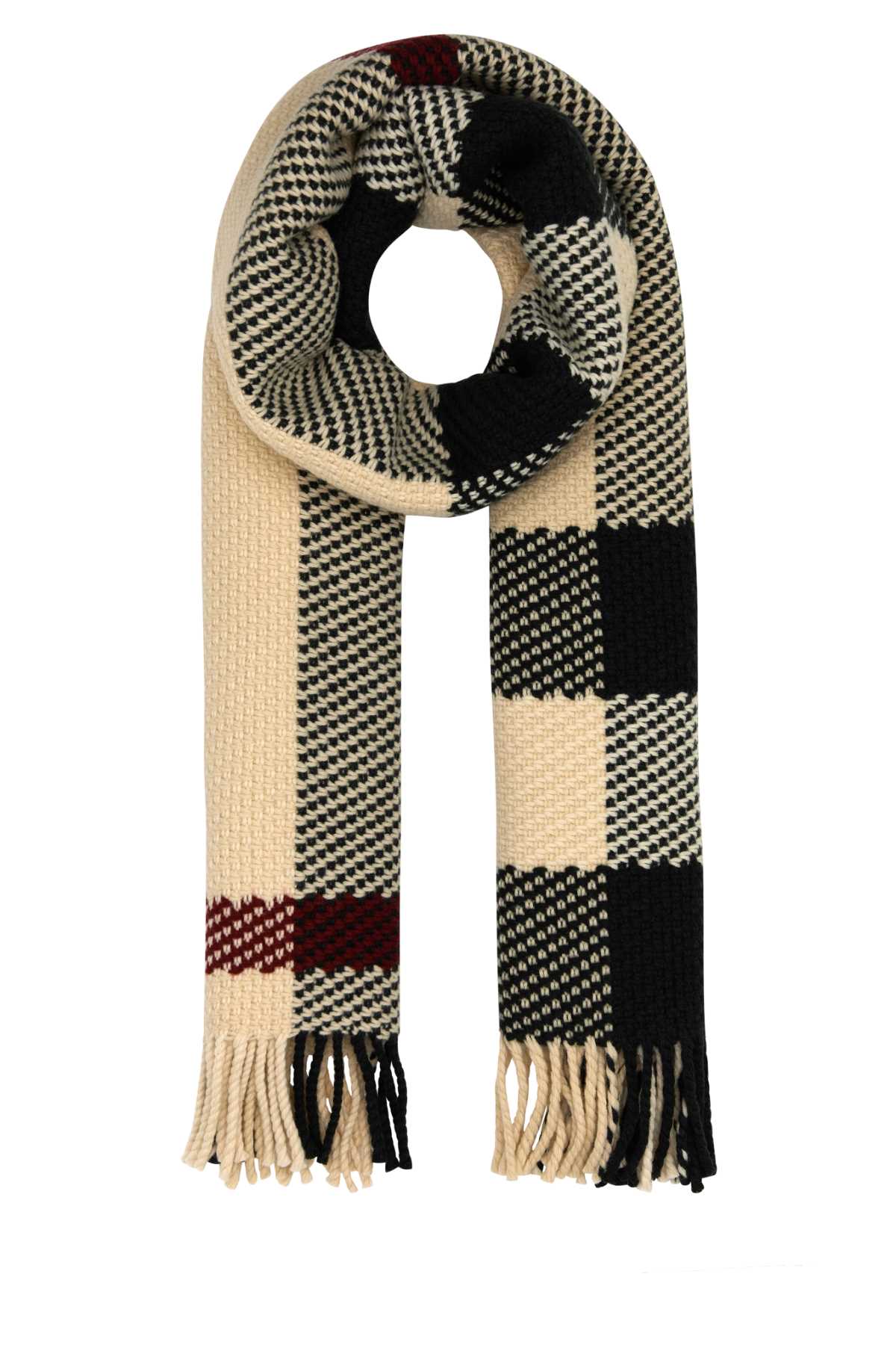 Burberry Women Embroidered Wool Scarf BURBERRY