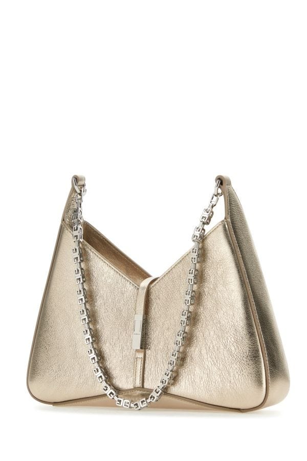 Givenchy Woman Golden Rose Leather Small Cut-Out Shoulder Bag