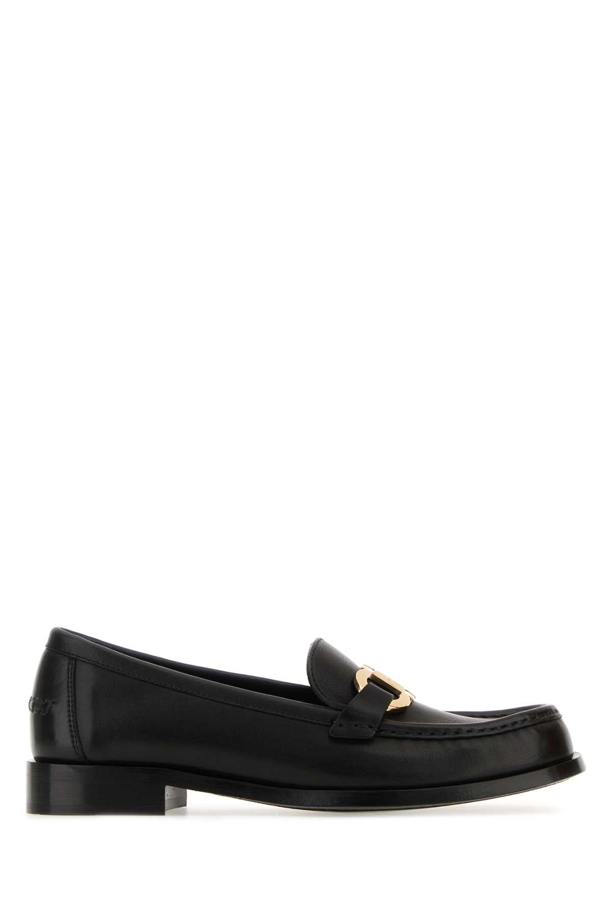 Salvatore Ferragamo Women Black Leather Maryan Loafers FERRAGAMO