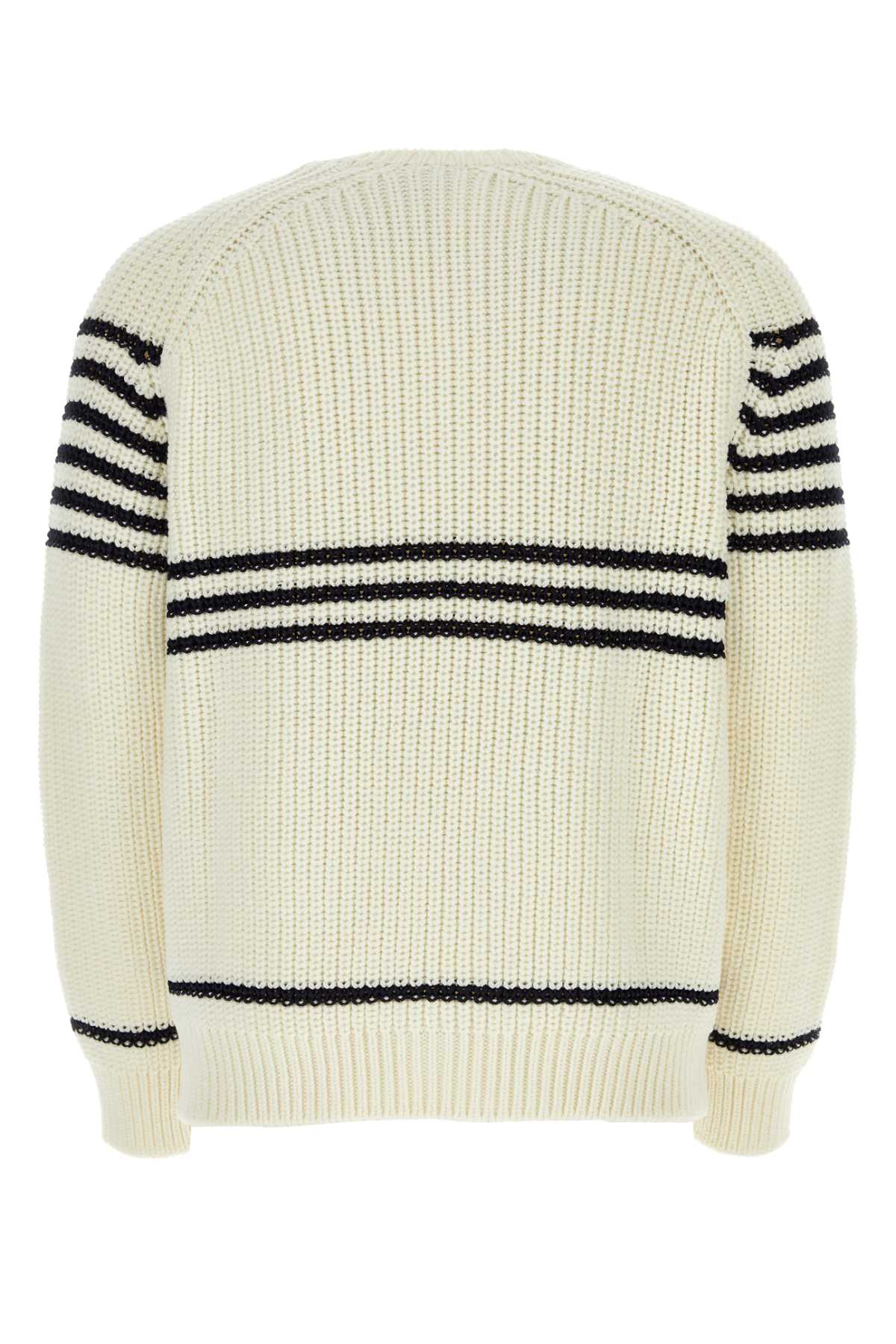 Loewe Men Ivory Wool Blend Sweater LOEWE