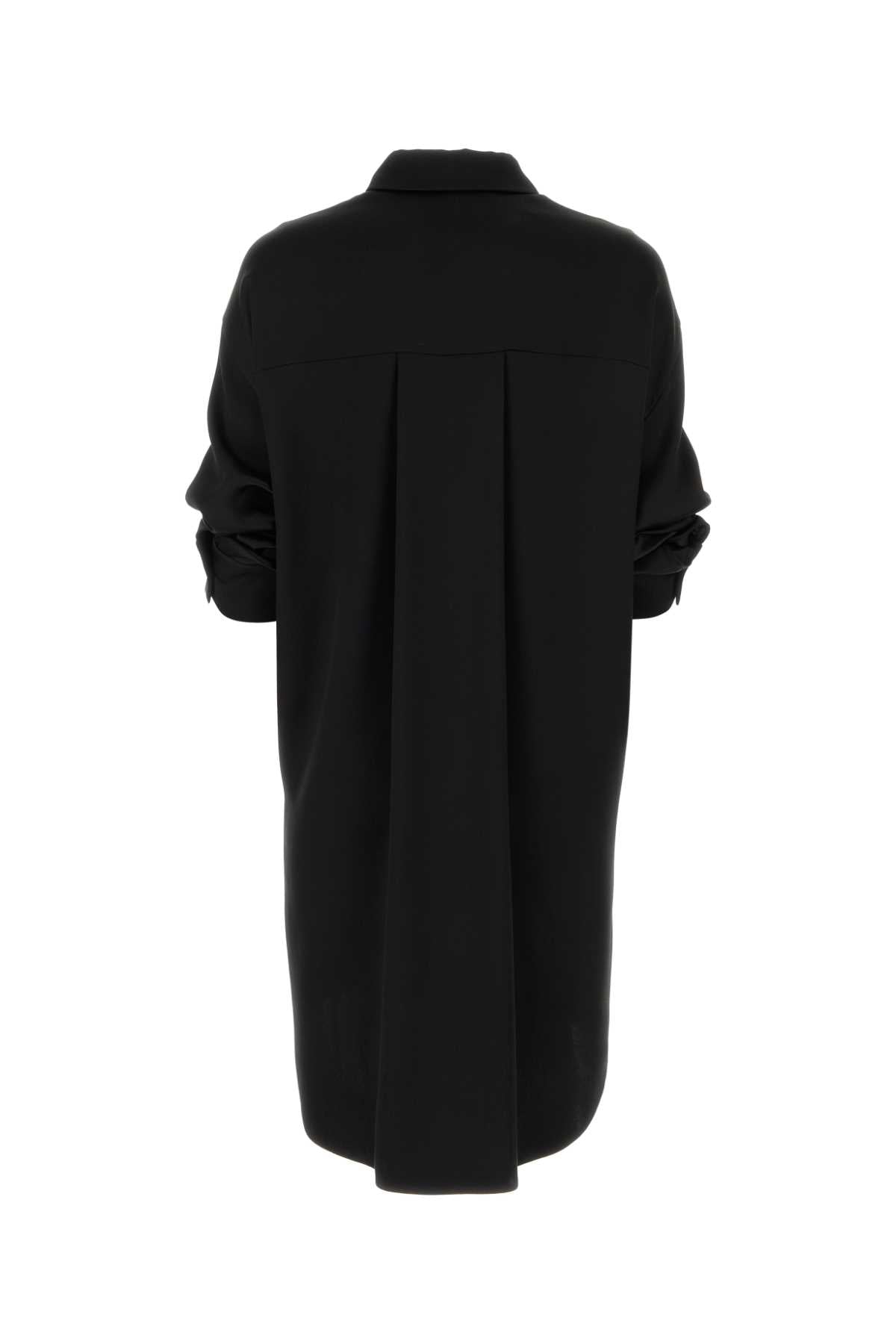 Loewe Women Black Satin Shirt Dress LOEWE