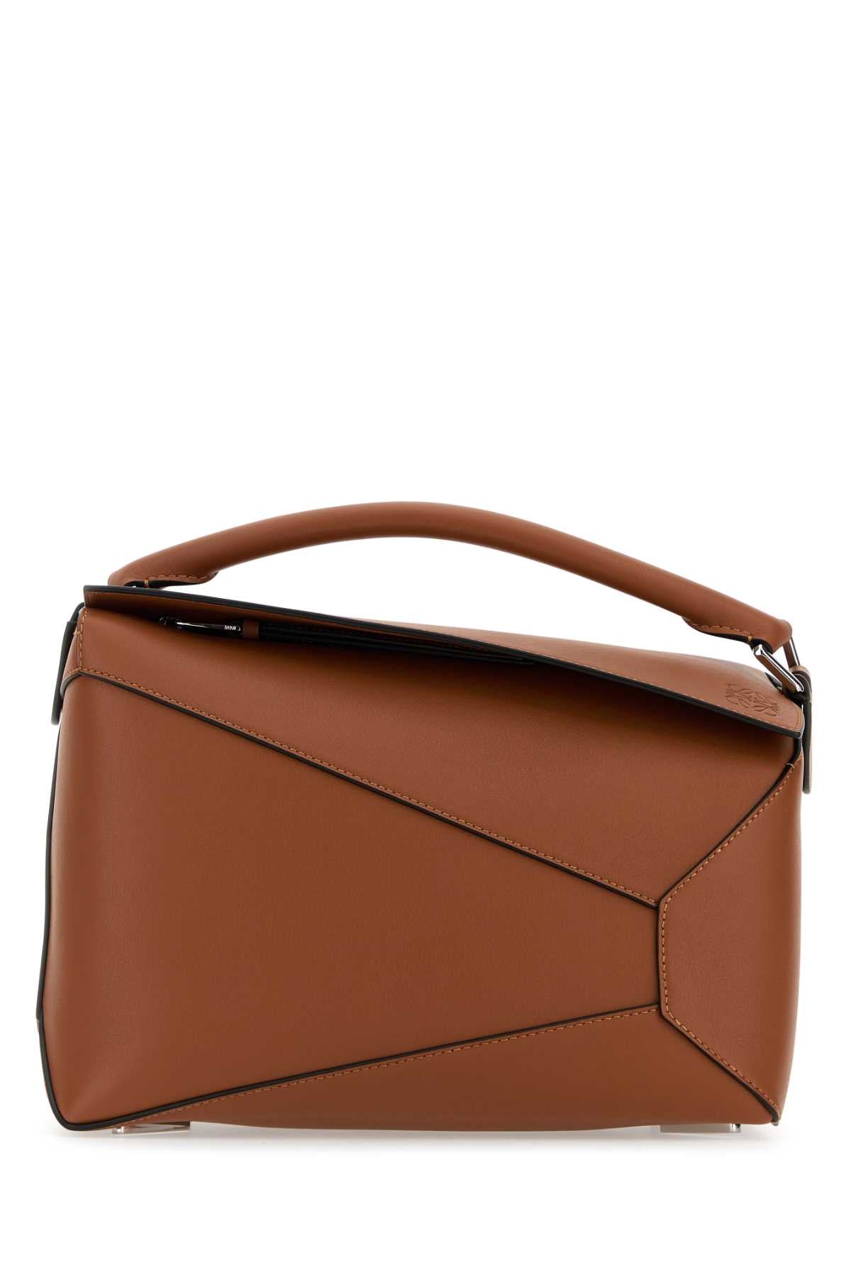 Loewe Women Brown Leather Puzzle Edge Handbag LOEWE