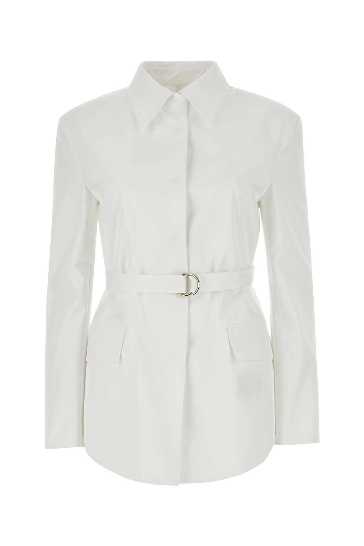 Valentino Garavani Women White Poplin Overcoat VALENTINO GARAVANI