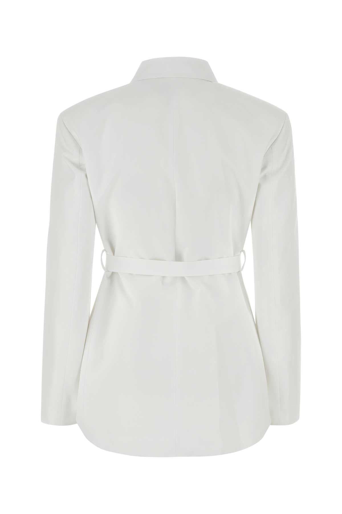 Valentino Garavani Women White Poplin Overcoat VALENTINO GARAVANI