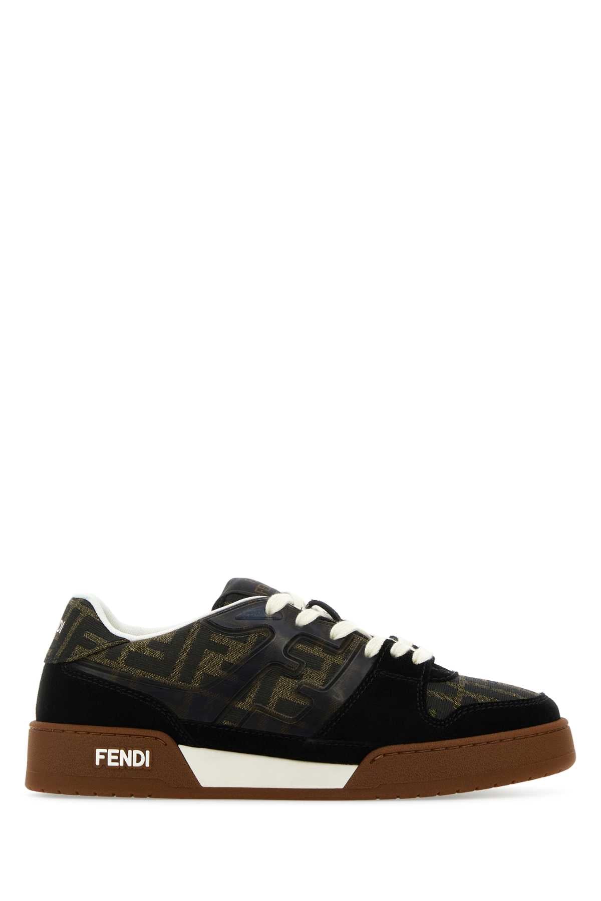 Fendi Women Multicolor Leather, Rubber And Fabric Fendi Match Sneakers FENDI