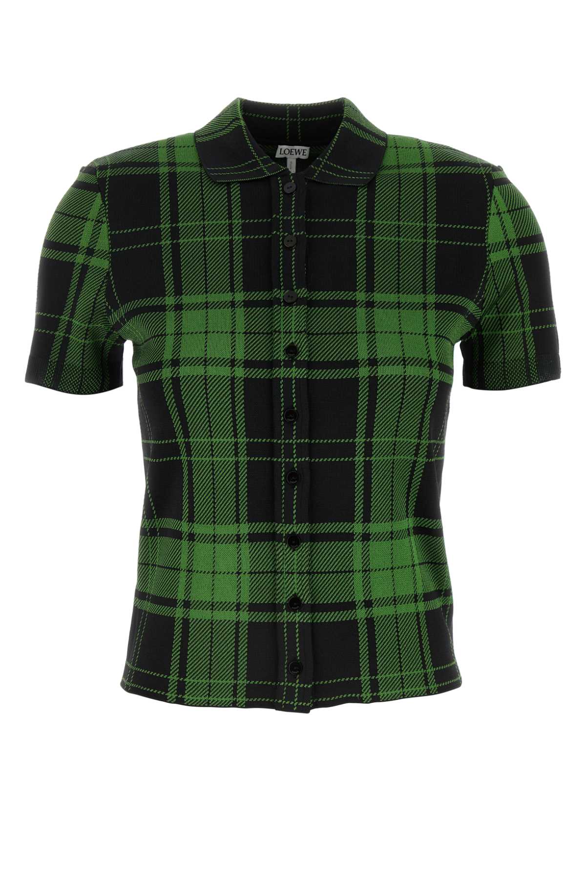 Loewe Women Embroidered Stretch Silk Blend Shirt LOEWE