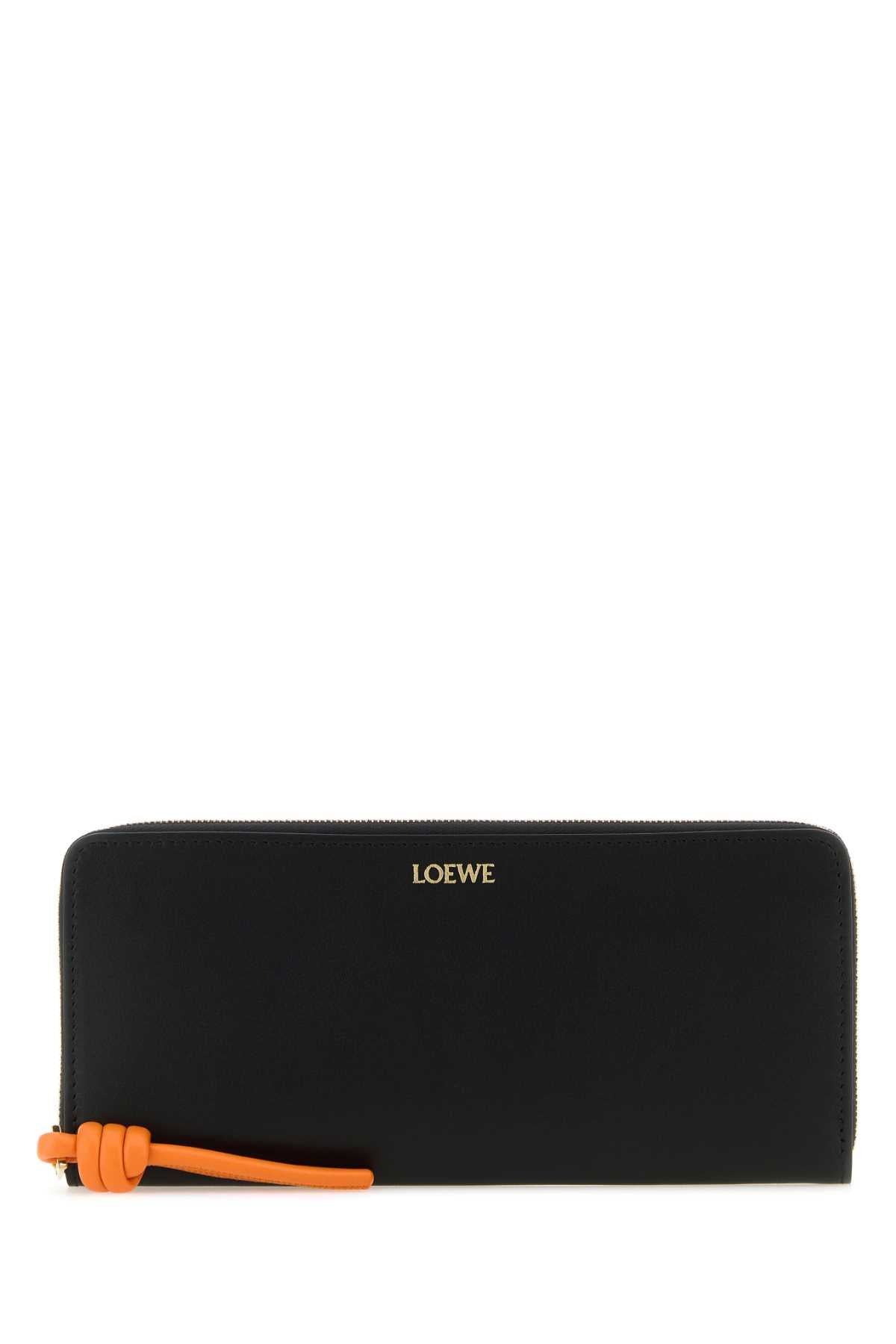 Loewe Women Black Leather Wallet