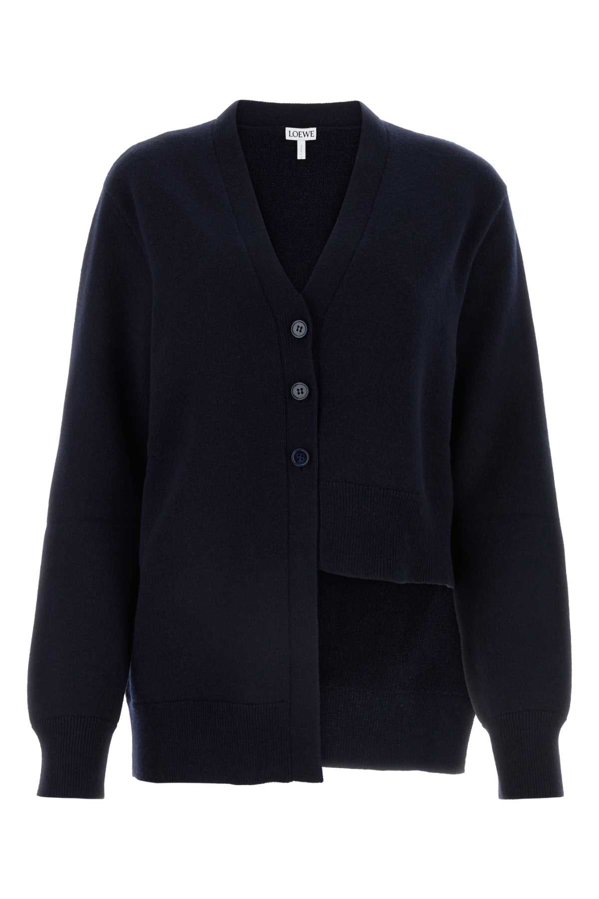 Loewe Women Midnight Blue Cashmere Cardigan LOEWE