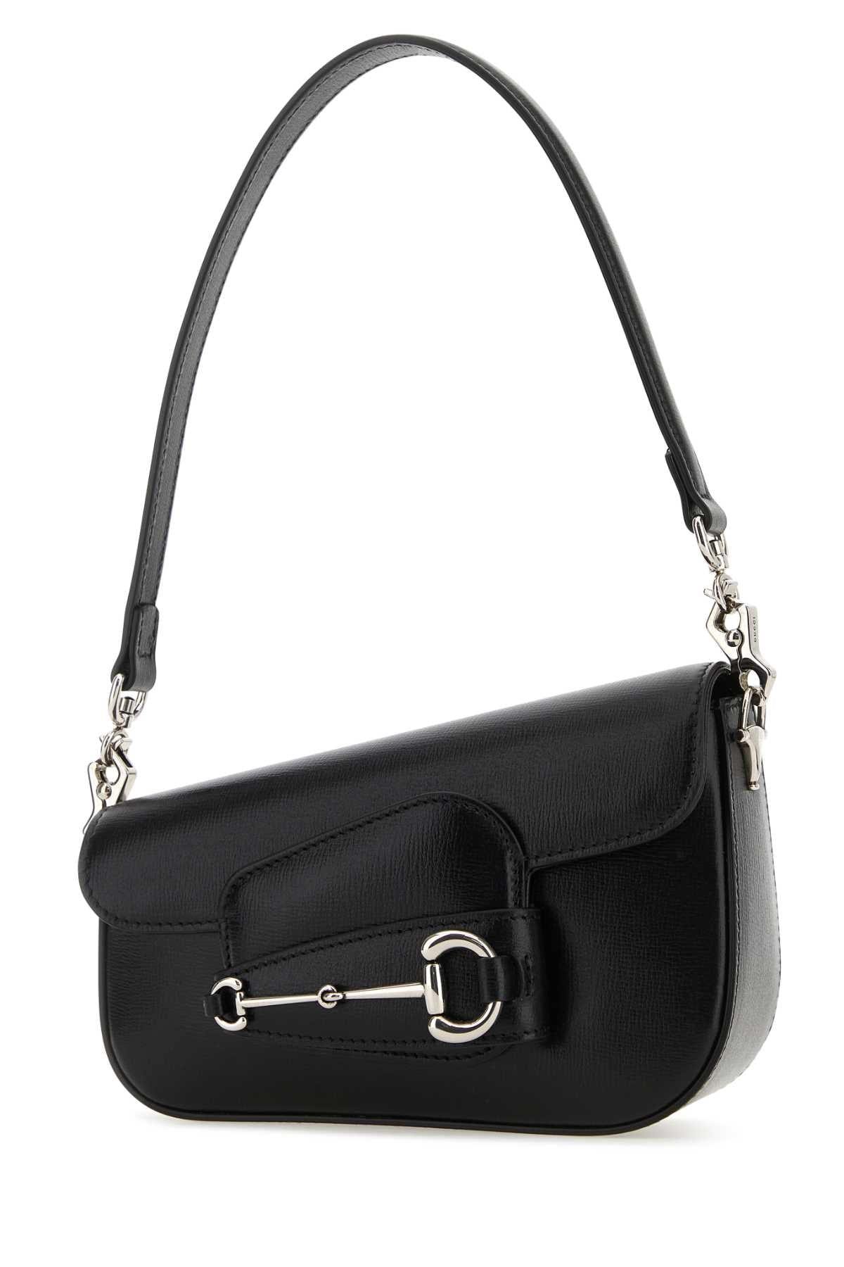 Gucci Women Black Leather Mini Gucci Horsebit 1955 Handbag GUCCI