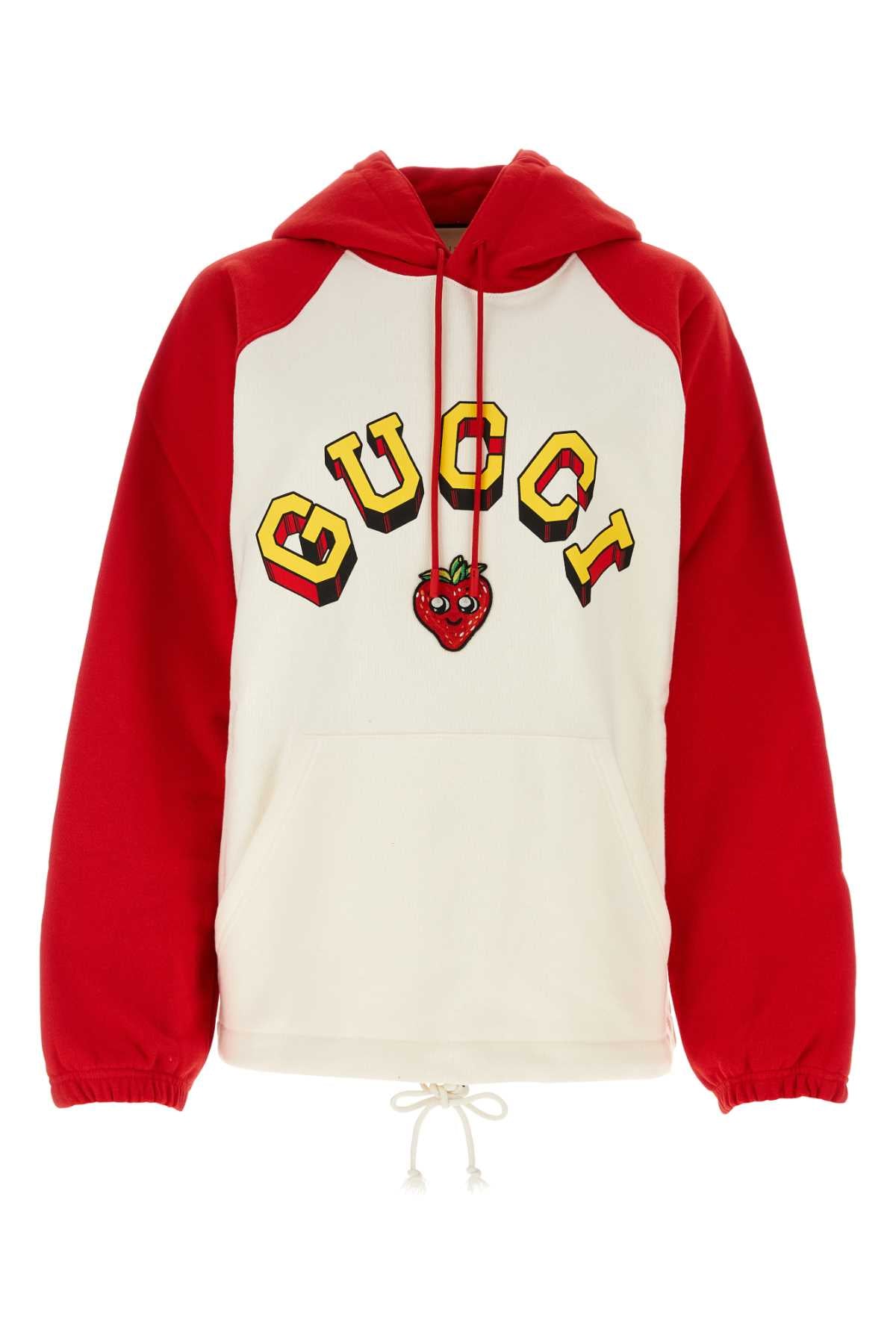 Gucci Women Two-Tone Cotton Oversize Sweatshirt GUCCI