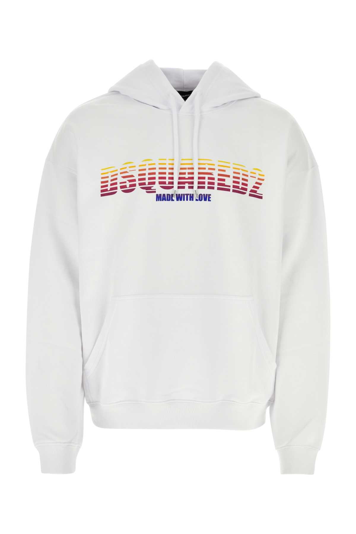 Dsquared Men White Cotton Sweatshirt DSQUARED2