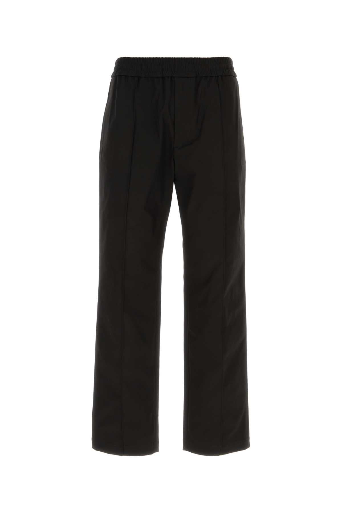 Valentino Garavani Men Black Stretch Cotton Pant VALENTINO GARAVANI